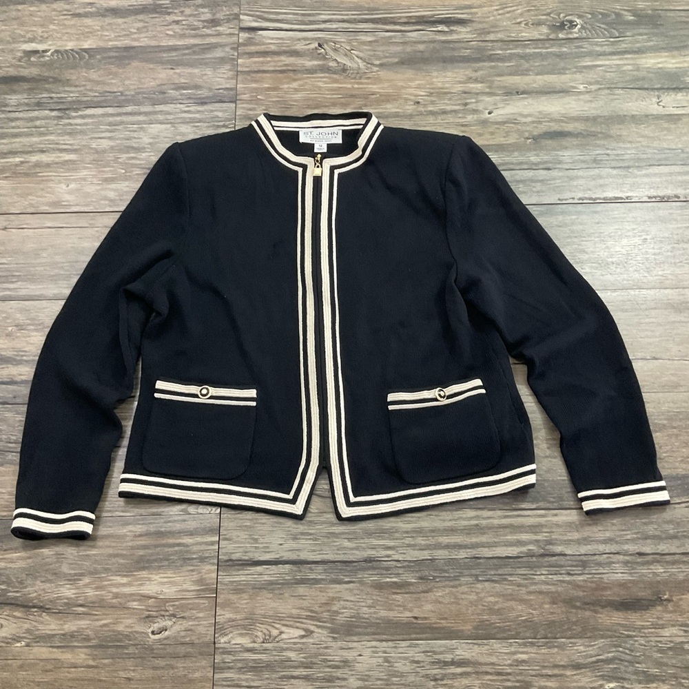 St John Collection Knit Jacket Womens Sz 12